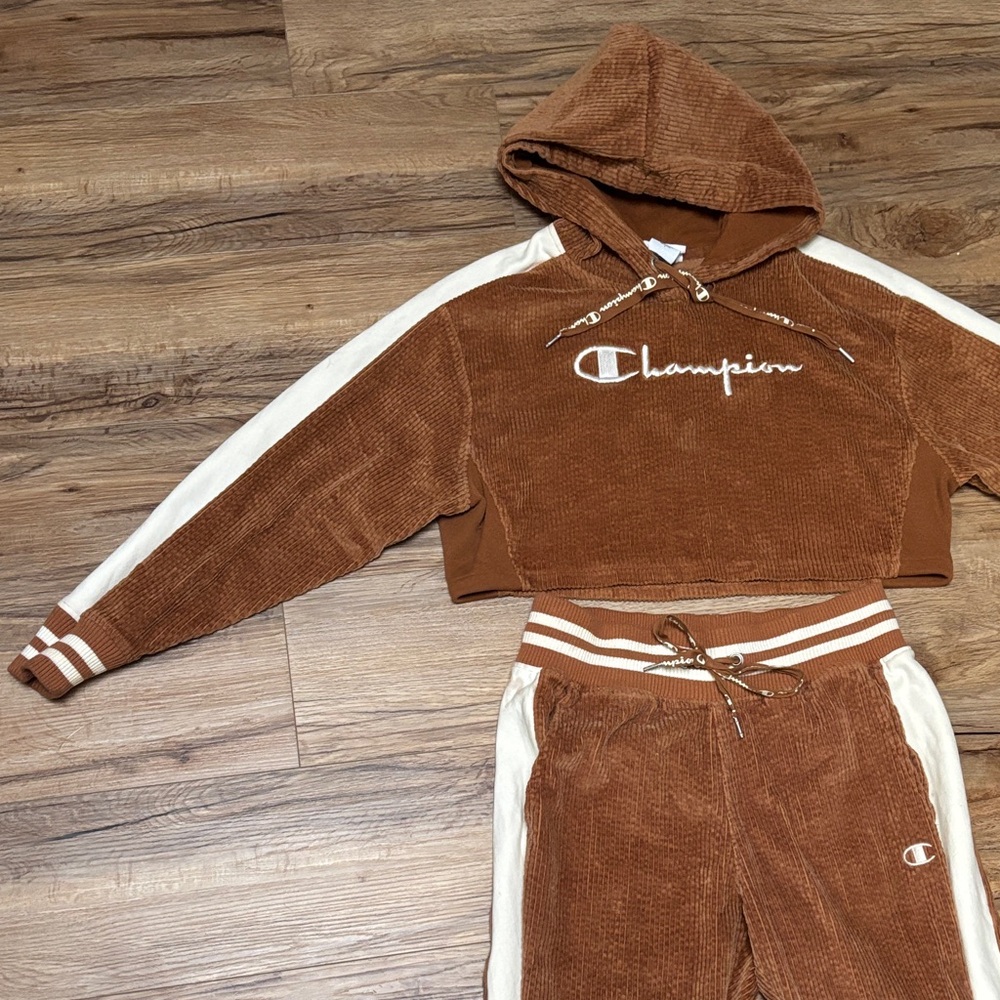 Champion Chocolate Brown Hoodie and Joggers Set